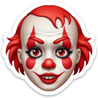 clown make up cried sticker