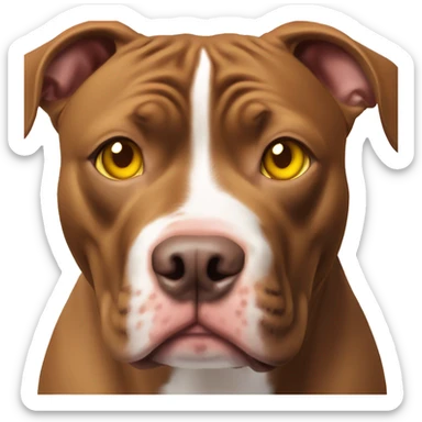 Rednose pitbull with yellow eyes  sticker