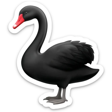 Black swan sticker