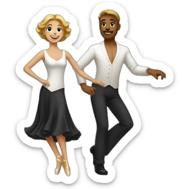 Un couple de danseurs classique  sticker
