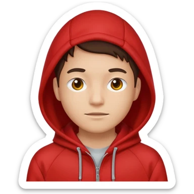 red hoodie sticker