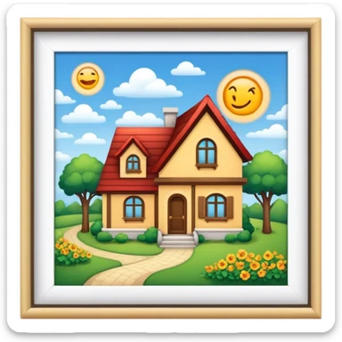 Home and decir sticker