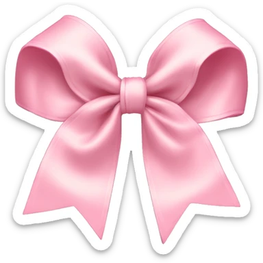 vintage rococo light pink bow sticker