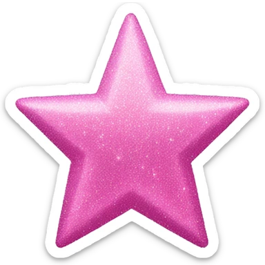 A pink star with glitter  sticker