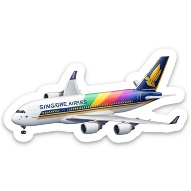 Singapore Airlines Rainbow sticker