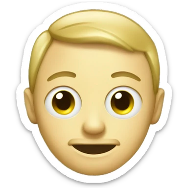 emoji with cucumbers instead of eyes sticker