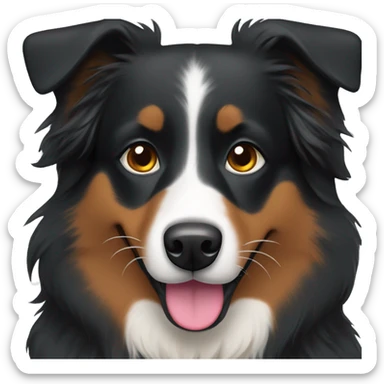 Black Australian Shepard dog emote  sticker
