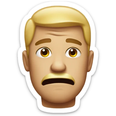 Annoyed face emoji sticker
