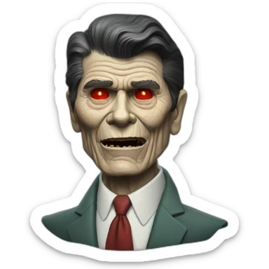 ronald reagan zombie sticker