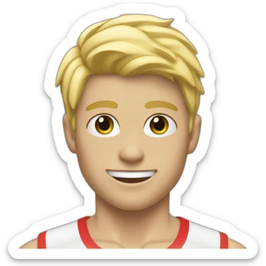 Athletic blonde gay boy sticker