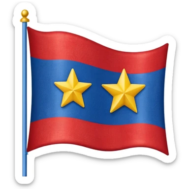 Make an emoji of a flag that is red blue red it’s a  yellow star in the middle no stick  sticker