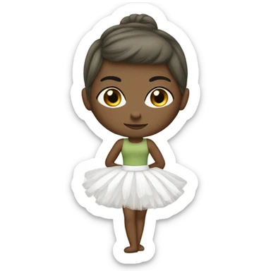 olive  tutu white girl sticker
