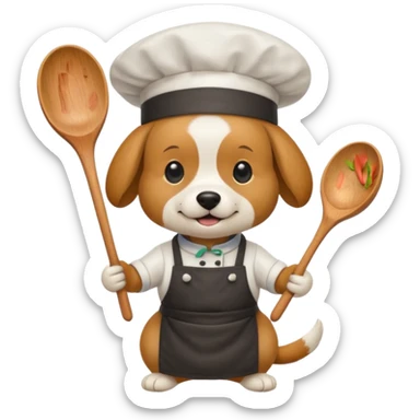 Generate a dog that is a cook sticker