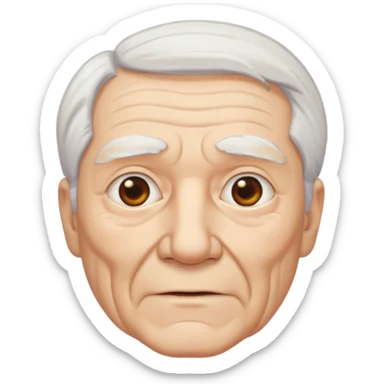 elderly man white hair  sticker