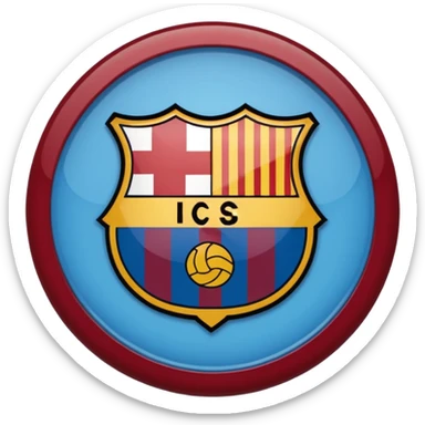 Barca escudo  sin corona  sticker