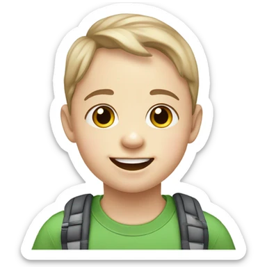 a kid with down syndrome  sticker