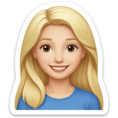 queen-in-game-of-throne, long blonde, smile sticker
