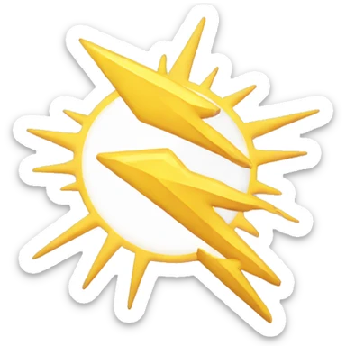 a very happy lightning bolt sticker