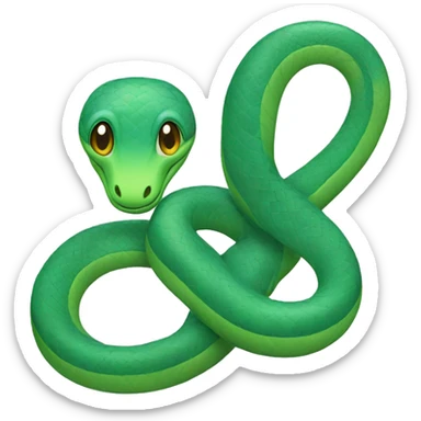 blue and green Snake couple sticker
