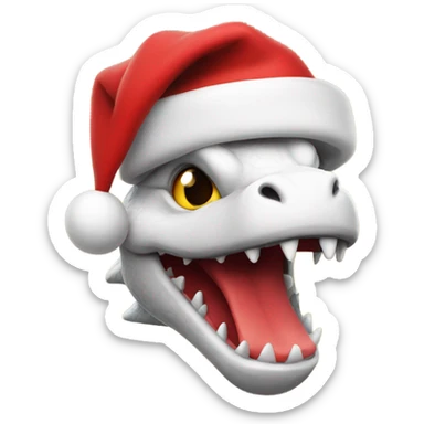 Welsh dragon in a Santa hat sticker