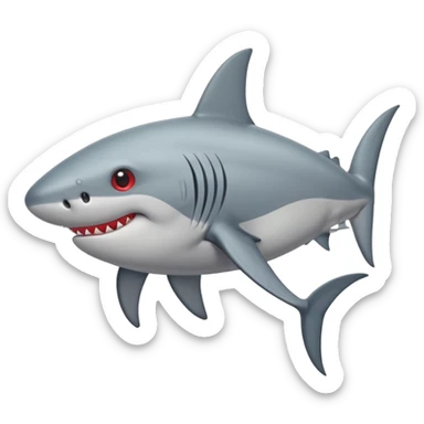 Tiburón con ojos de corazón sticker
