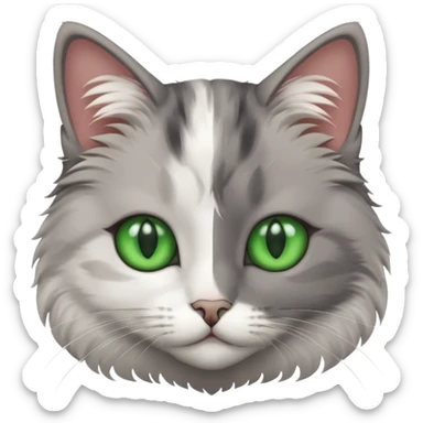 Котик с зелёными глазами  sticker