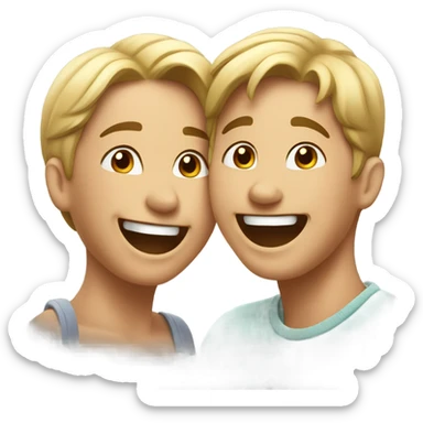 Couple having fun together sticker