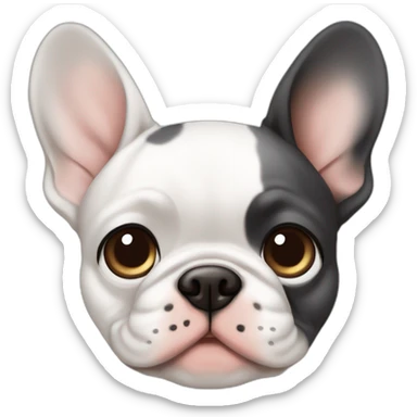 merle frenchie with one blue eye and one brown eye sticker