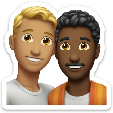 Beautiful gay couple  sticker