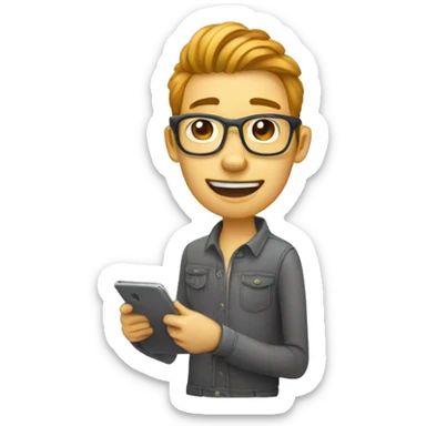 ux designer sketching a mobile app sticker