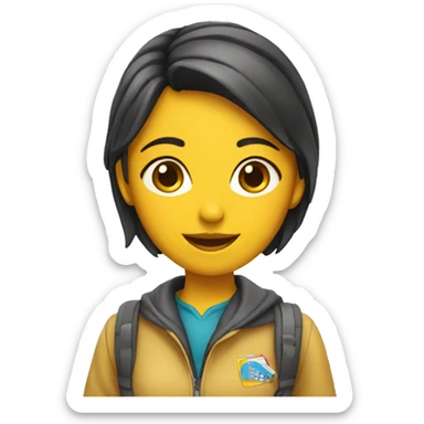 Chica estudiante sticker