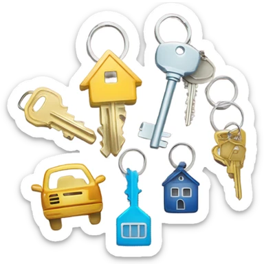 Keys on a keychain  sticker