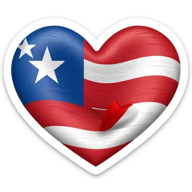 puerto Rico heart flag sticker
