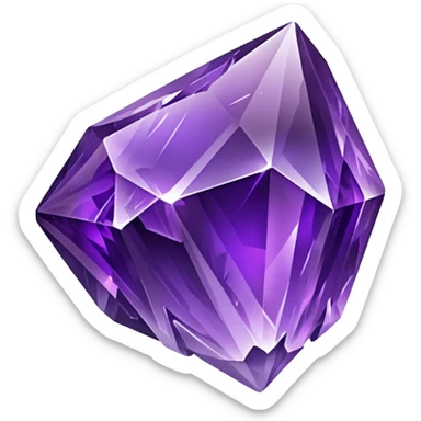 Amethyst crystal rock sticker