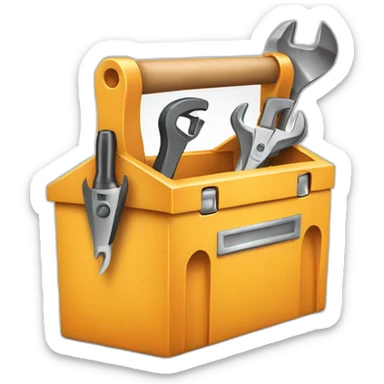 toolbox with tools sticker