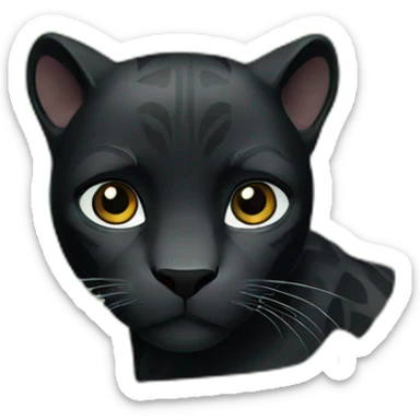 Black panther in forest sticker