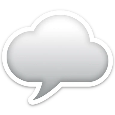 white cloud chat bubble with a f on it sticker