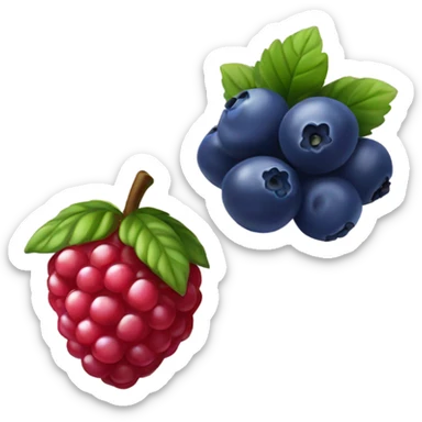  1 blueberry 1 blackberry 1 raspberry sticker