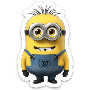 Minion playing roblox sticker