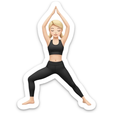 yoga girl sticker