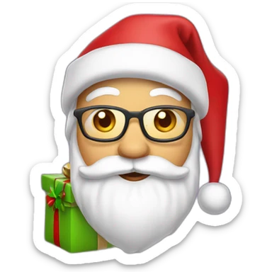 santa cluse with gift sack sticker