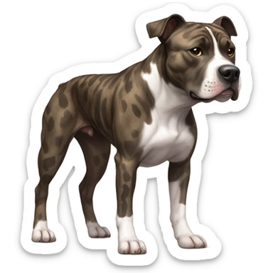 Brindle American Staffy  sticker