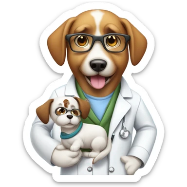 Pharmacist on a dog sticker