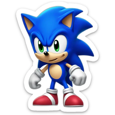Blue Sonic The Hedgehog  sticker