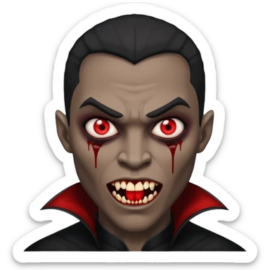 black men Vampire sticker