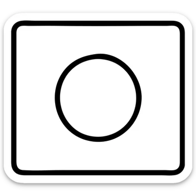 minimalist Japanese flag with white background and red circle in center sticker