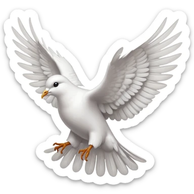 dove with wings spread sticker