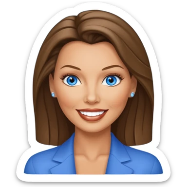 Vanessa Williams with blue eyes sticker