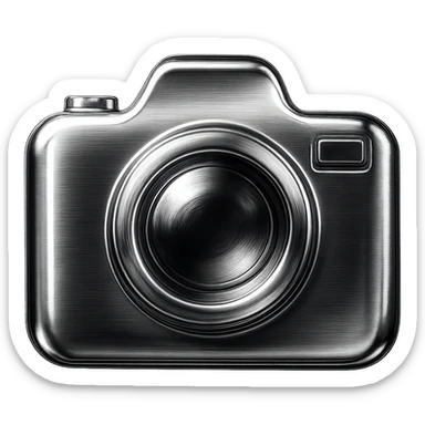 chrome style icon of a camera sticker