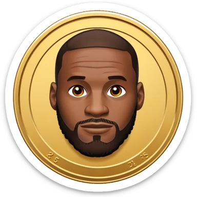 lebron james coin emoji sticker
